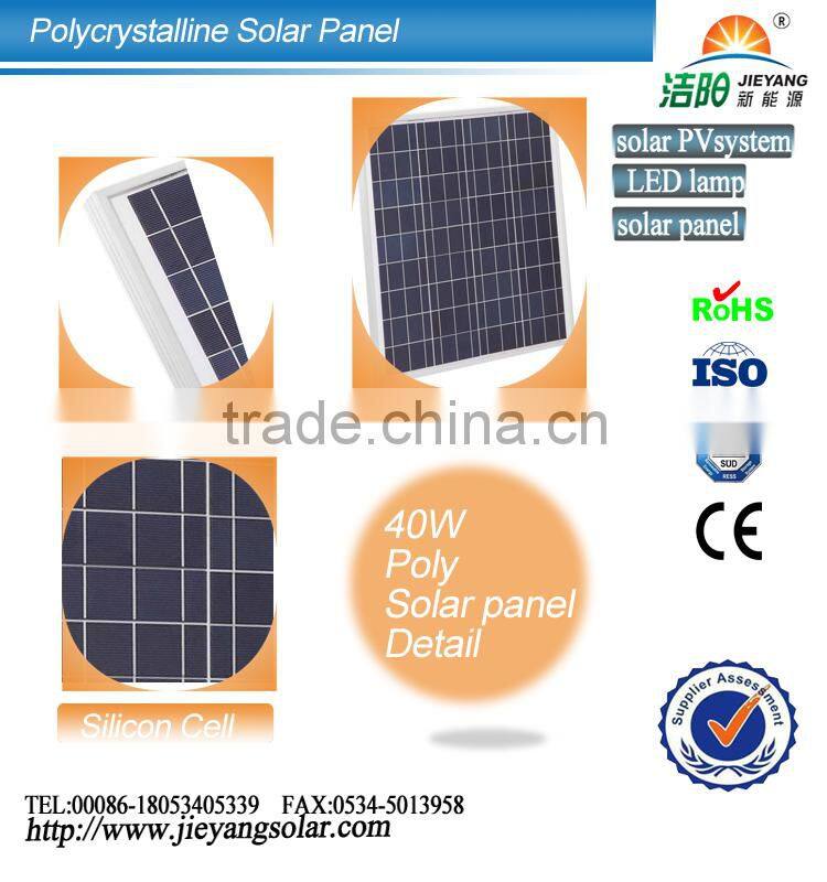 40W Solar panel for street light