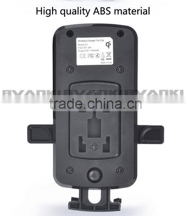 Phone Cradle Holder+ Wireless Car Charger Transmitter Adapter For Samsung