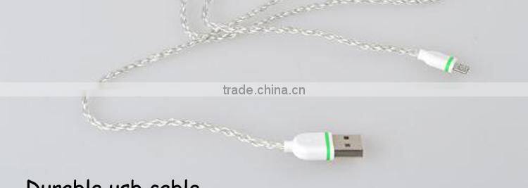 Braided Woven Fabric USB Data Sync Charging Cable For Micro USB To Displayport Cable,Ultra Thin USB Cable For Android