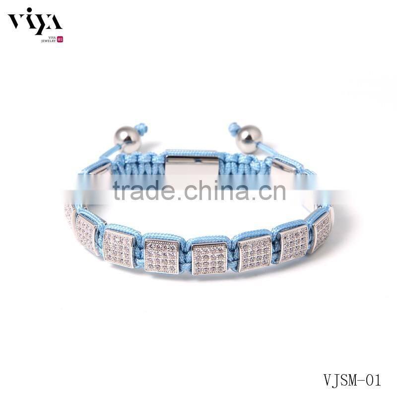 high end beaded jewelry square logo beads energy profational bracelet knotted hand making bracelet