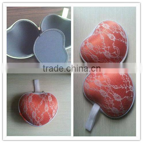 lace covered adorable EVA bra carrying case