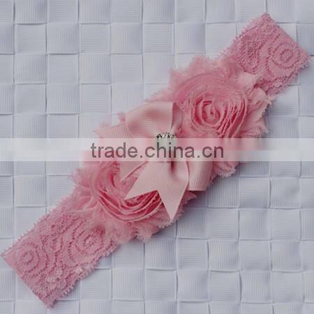 Fashion Baby lace flower Headband Infant Headband Toddler Headband Navy Blue Headband baby flower hair band wh-1738