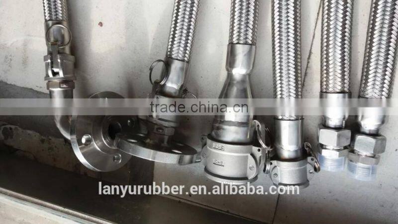 large diameter machine flexible metal braided ptfe hose