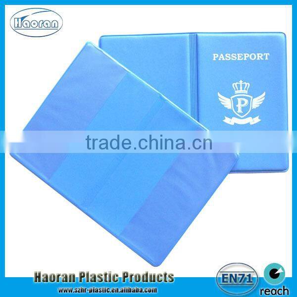 Factory Plastic passport cover, PVC passport holder wallet for travel agency promotion