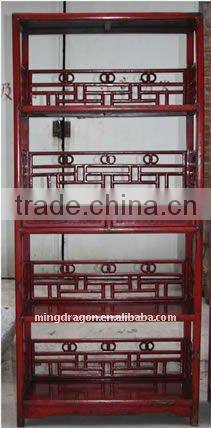 chinese antique wooden pair dispaly shelf