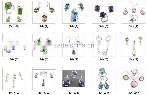 Wedding silver jewelry sets made in China