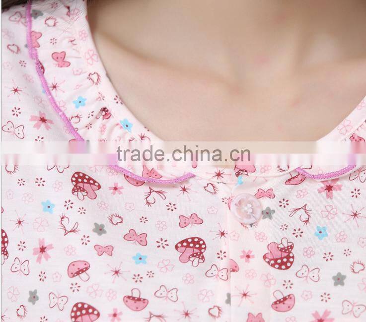 100% cotton women pajamas wholesale cheap price