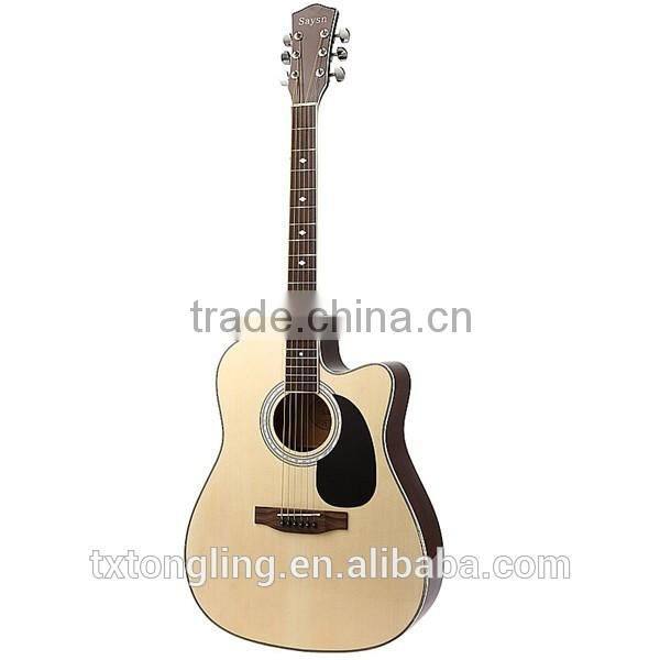 Good quality Promotional Market Price Folk wood Guitar(TL-0031)