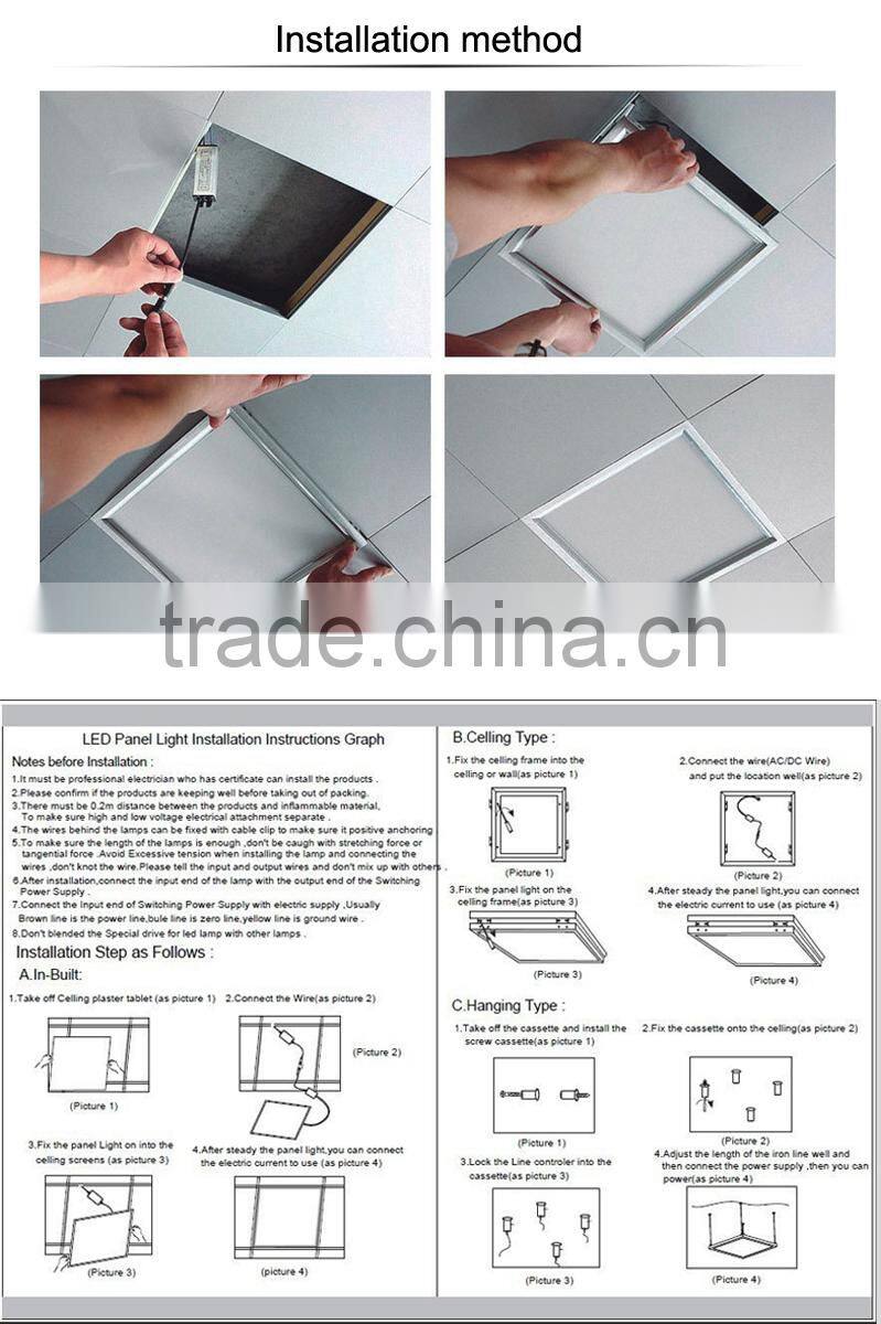 China Products LED Panel Light 600x600mm Aluminum CE RoHS Global 36W 40W 45W 56W 72W