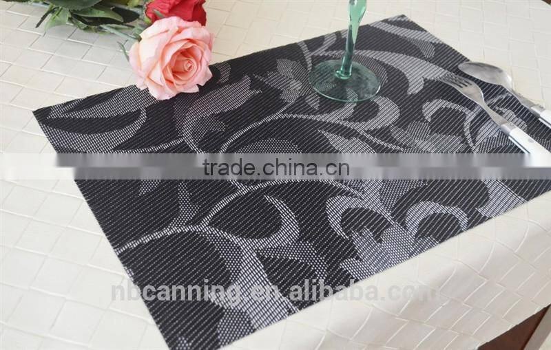 pvc plastic table placemats/pvc woven mesh placemats/woven pvc placemats for restaurants