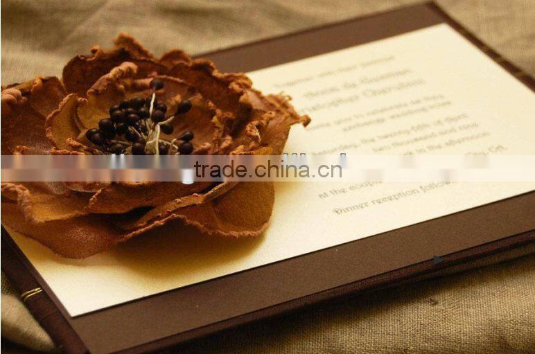 elegant and graceful wedding card,novel deseigned invitation card ER-004