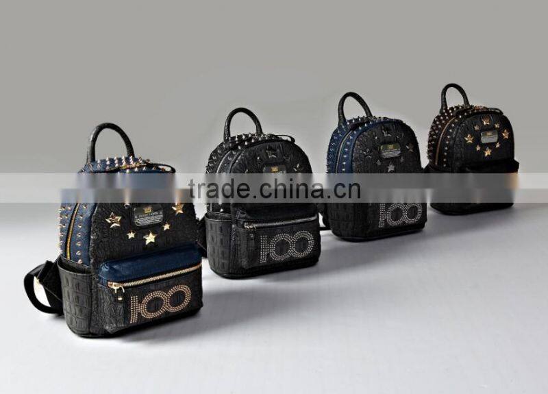 italian girls leather backpack in guangzhou factory china supplier