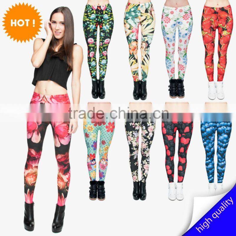 leggings manufacturer capri leggings custom printed new design 92% polyester 8% spandex leggings