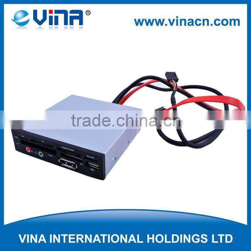 Metal Multi 3.5" Internal card reader with Audio Jack and Esata Port