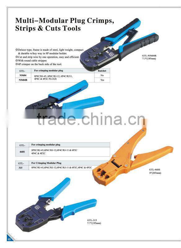 3 ways Modular Plug Crimping Tool GTL-N5684R