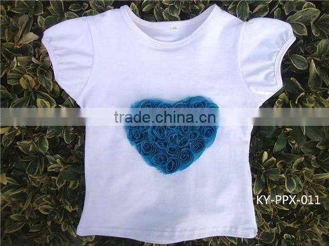 infant organic 100% Cotton Material and Knitted Type pink Baby Bear Girl's Clothing T-shirts