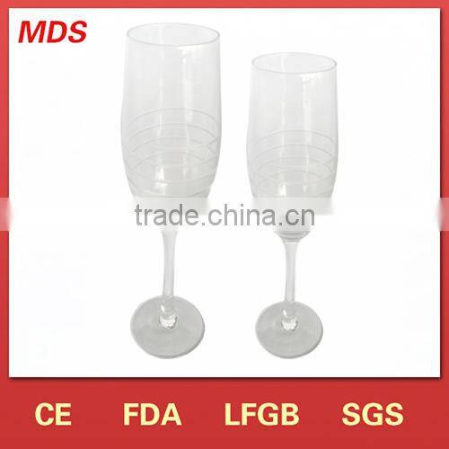 Eco-friendly unique tulip shaped champagne glass