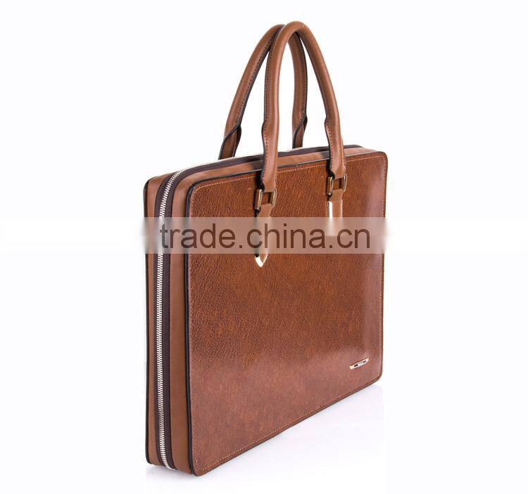 Famous brand fashion handmade genuine leather handbag