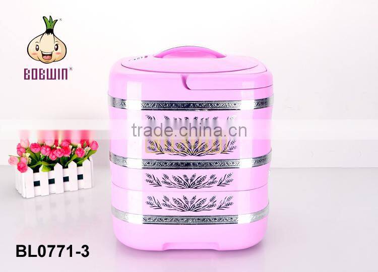 3 Layer Stainless Steel Inner Abs food warmer hot pot