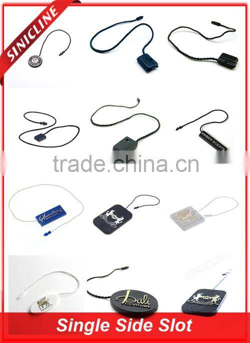 Sinicline aluminum seal tag with plastic logo for pants