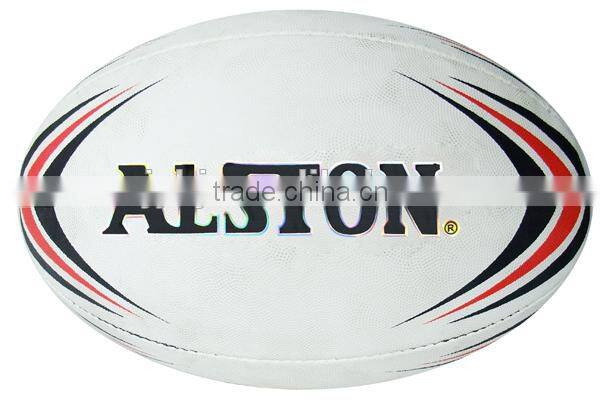 Good quality latest promotional machine stitched rugby balls