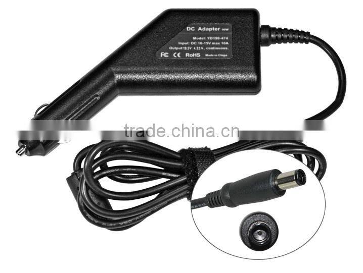 Original Car Adapter for Dell 90W DC Output 19.5V 4.62A for Notebook 7.4*5.0 Tip