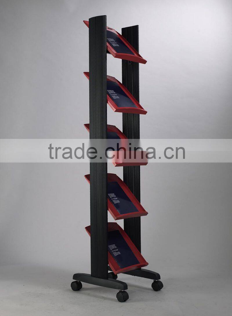 2015 colorful plastic magazine shelf