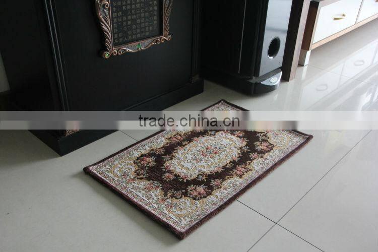 jacquard door mats Non-woven Fabrics backing floor mat china factory