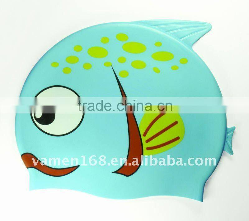 Factory Price Canada Flag Rubber Baby Cartoon Swim Cap