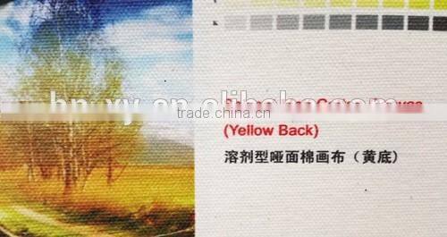 Solvent Matt Cotton Canvas yellow back Digital printing 330gsm 16S*16S