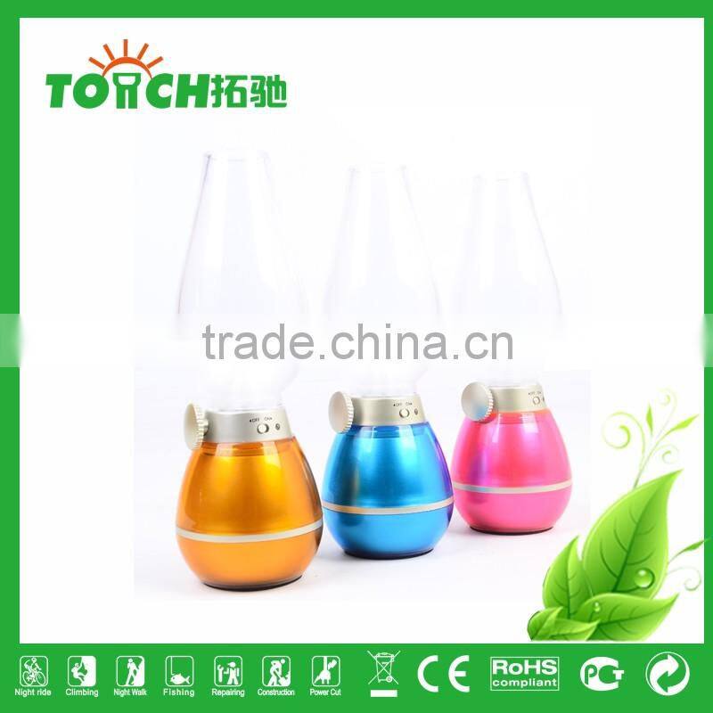 rechargeable working light indoor and outdoor super bright colorful Wind Switch Camping Light 3 colors solor led lantern