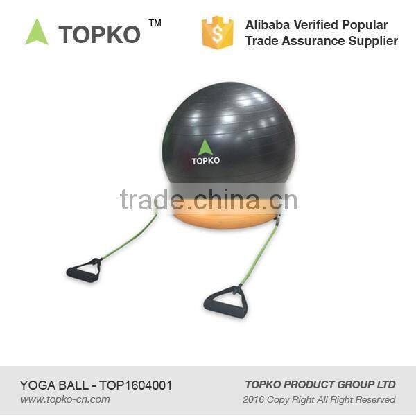 TOPKO Anti Burst Exercise Balance Exercise Ball with Base 50 cm with hand pump Yoga Gym Ball