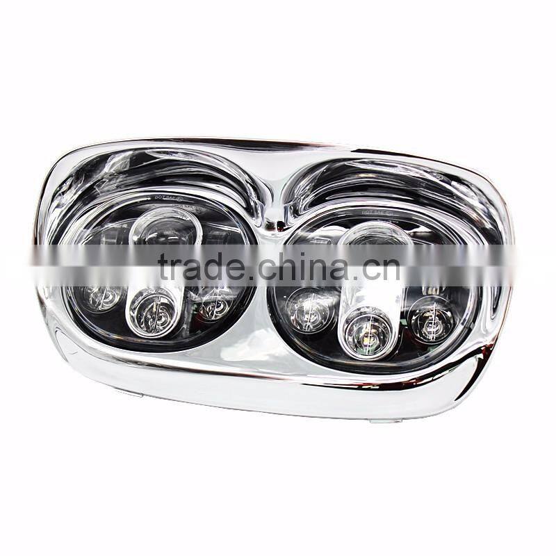 Harley accessory - LED Dual road glide motorcycle headlight 45w*2, harley Motorcycle parts 12v DOT approved