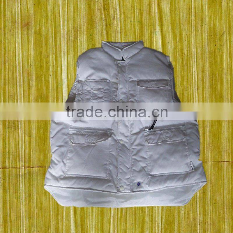 Women White Color Down Padding Winter Vest