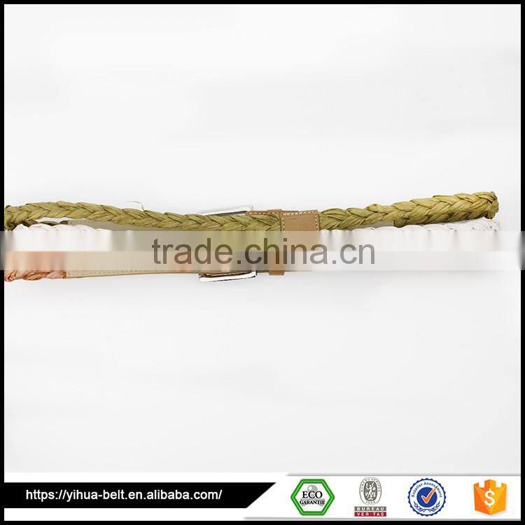 Candy colors casual woven pin buckles belt for dress