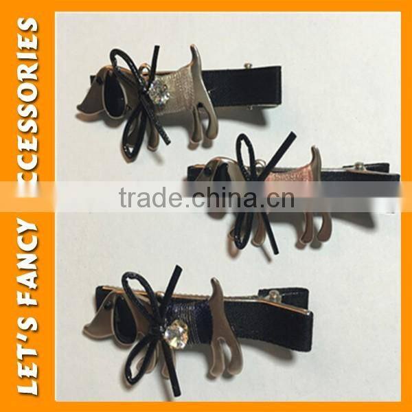 PGHD0385 Ladies fancy party curved metal lovely cherry flexible hair clip