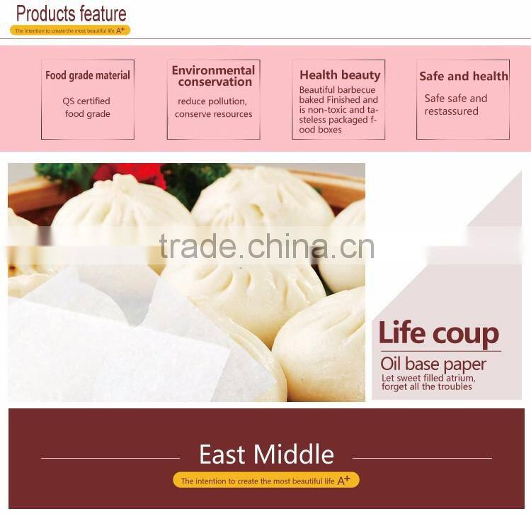 High quality heat resistant oil base paper basking paper food wrapping paper