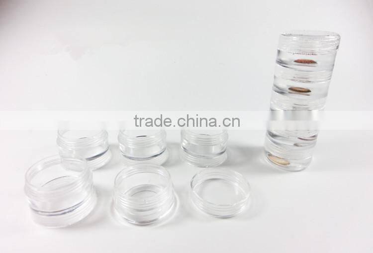5g,10g.20g 30g nail art containers Type clear plastic jar