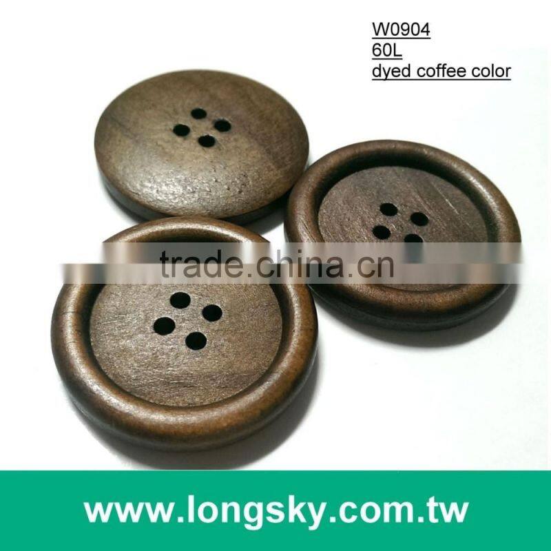 (#W0902) 1.5" 60L large size common design natural wood button