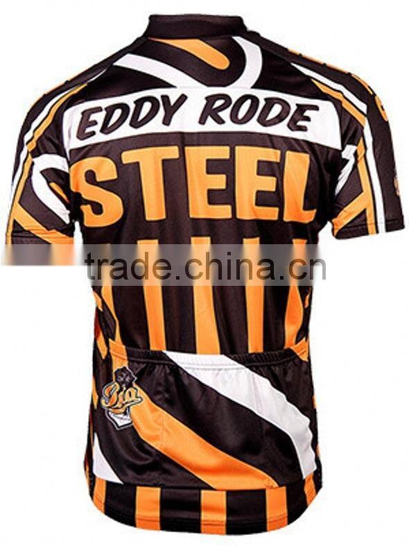 Wholesale skeleton custom design graphic cycling jersey with side panel