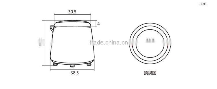 Hot sale Creative fabric round change shoe stool Y404