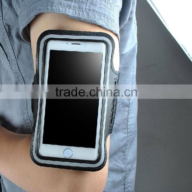Running armband case for iphone 6 plus, adjustable sport armband smartphone case with PVC window