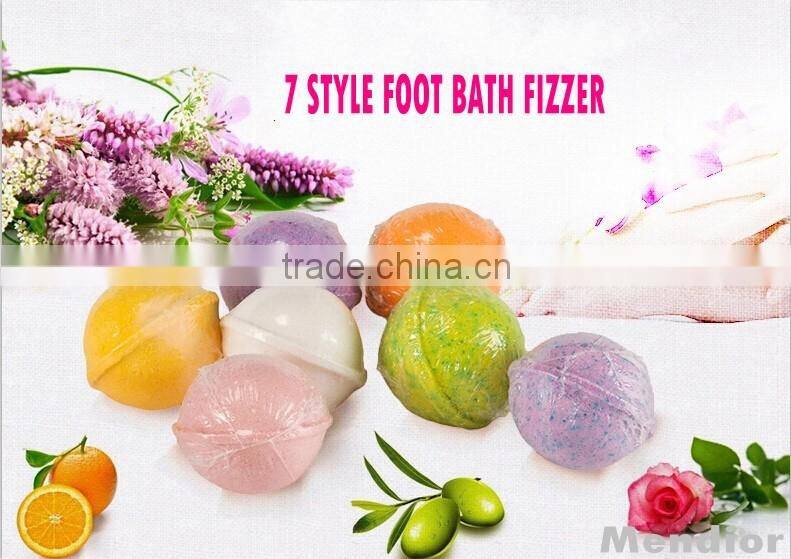 Mendior mini Foot bath fizzy/bombs natural essence oil bath salt relax home funny OEM 30 g to 100 g