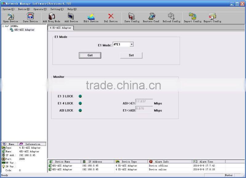 SC-2223 E1 to ASI 4 Channel Adapter