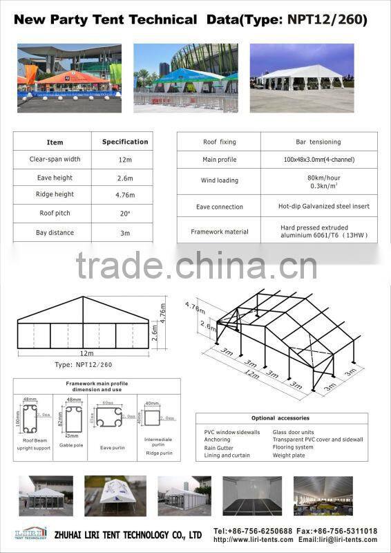 air conditionered tent with glass wall for sale