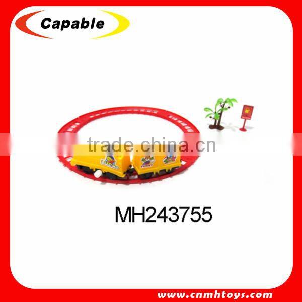 Wholesale plastic toy cars, wind up track train with accessories