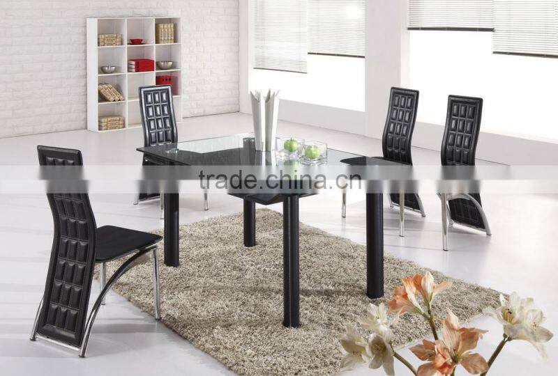 Z608-1 dining room furniture 40" height high back black metal dine chair