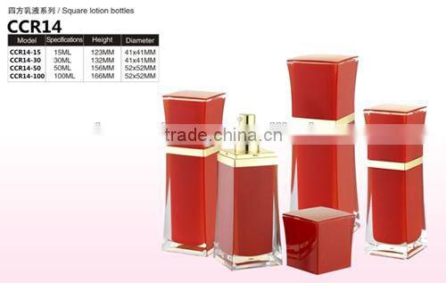 Distinctive Design Cosmetic Round /Flat Acrylic Airless dip Lotion Bottles and jars