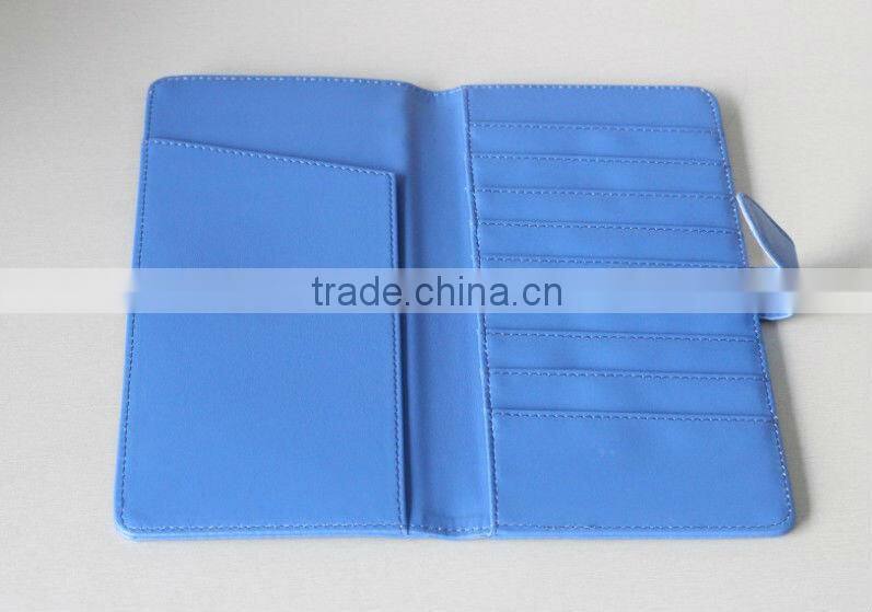 fashional high quality cow Leather passport holder/leather name card holder/leather cheque holder