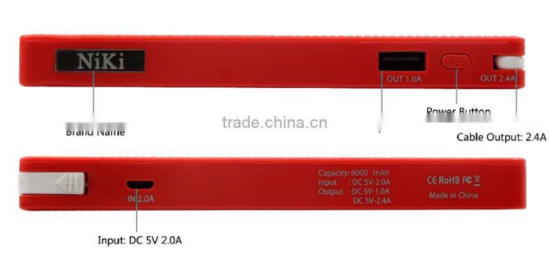 Unique item, New Arrival Power Bank, Professional Factory For Mobile Power Bank 6000mah